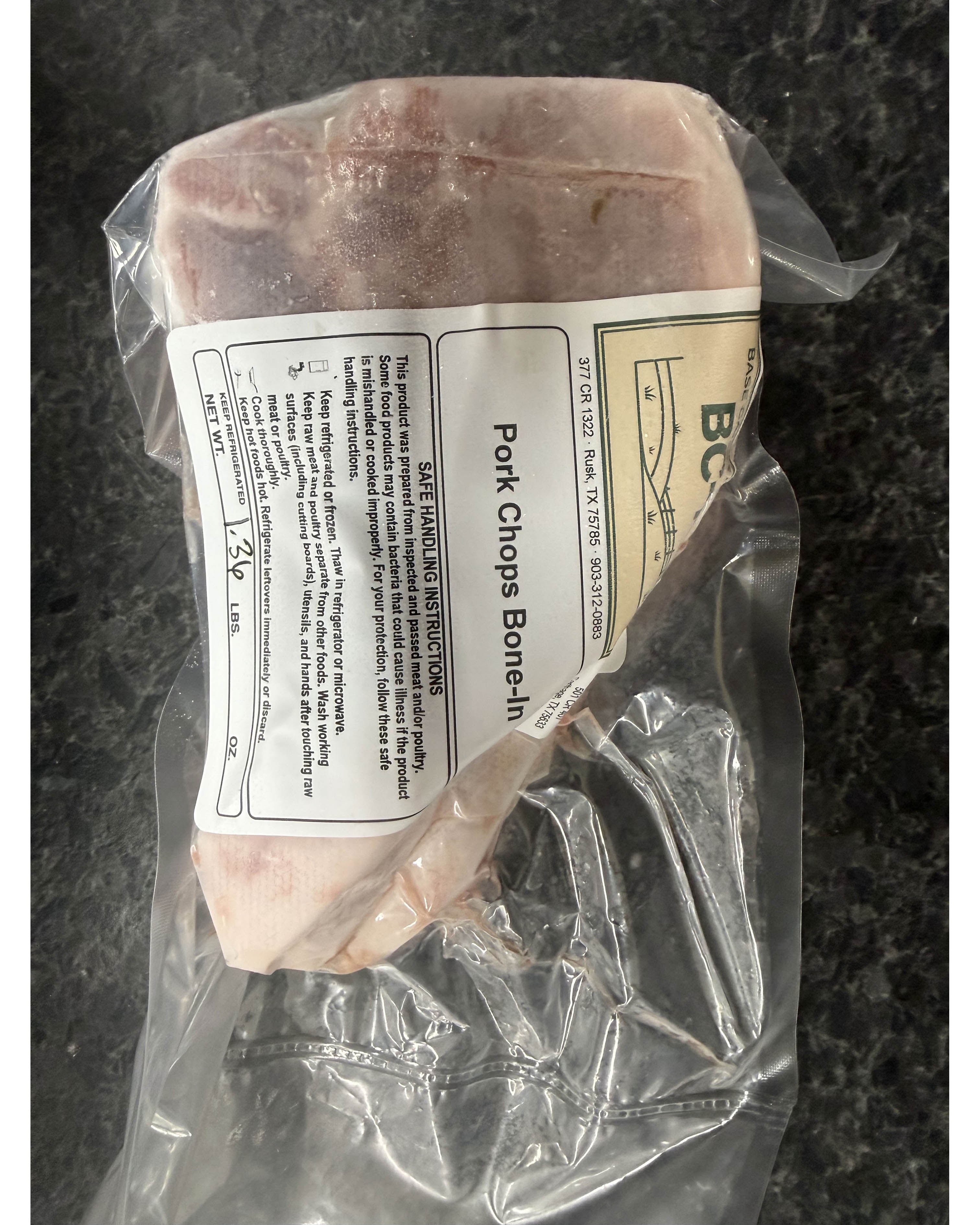 Bone-In Pork Chops — BC8000, Red Wattle heritage, Base Camp Farm & Ranch