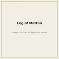 Whole bone-in mutton leg, Dorper x St. Croix — Base Camp Farm & Ranch