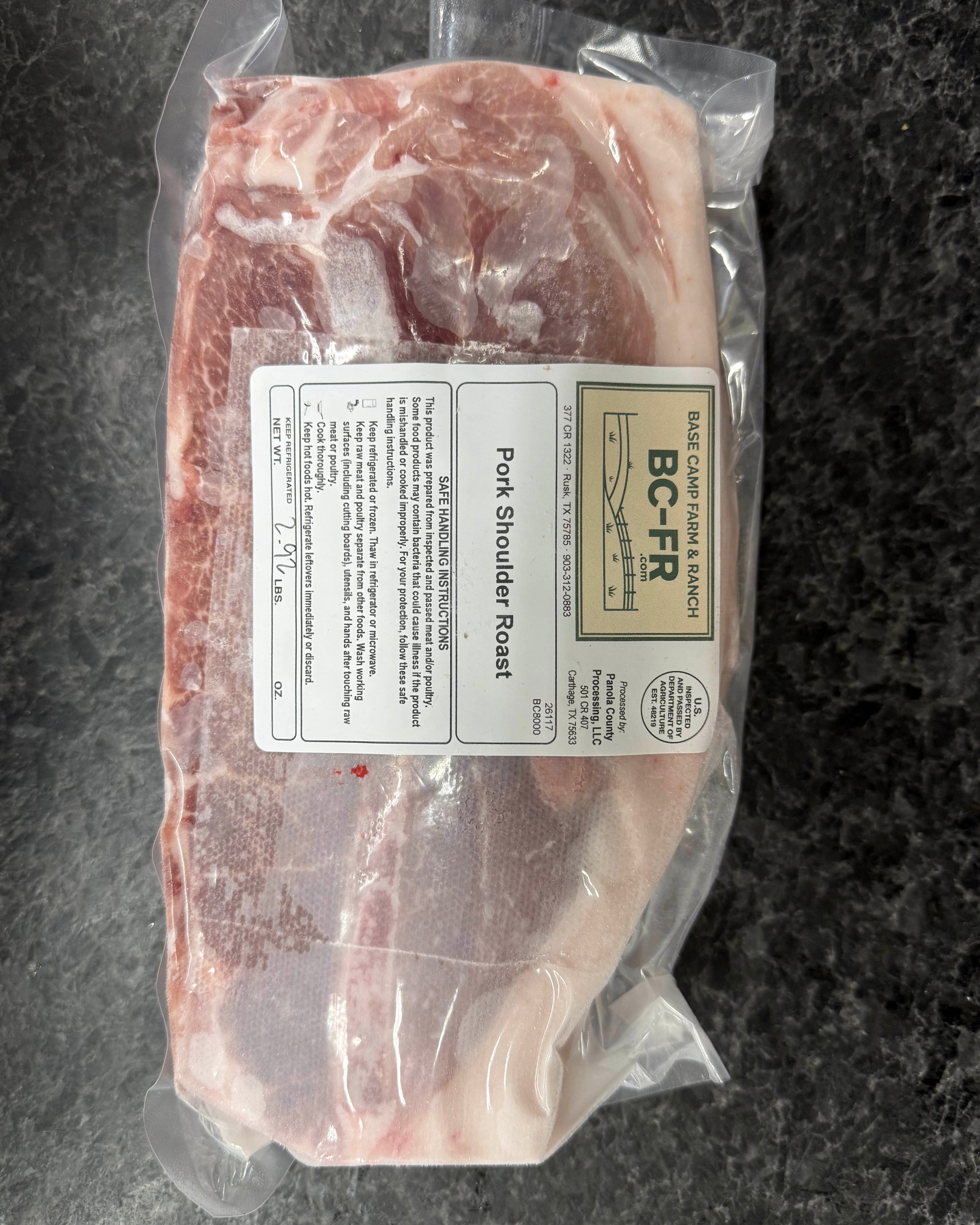 Pork Shoulder Roast — BC8000 Red Wattle Heritage, Base Camp Farm & Ranch